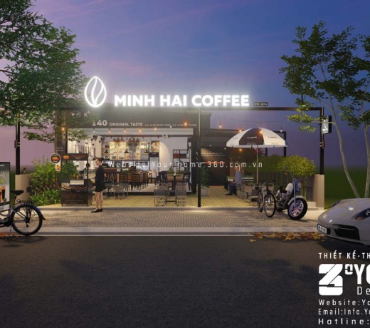 THIẾT KẾ QUÁN CAFE THÍCH ỨNG MINH HẢI COFFEE 180 m2