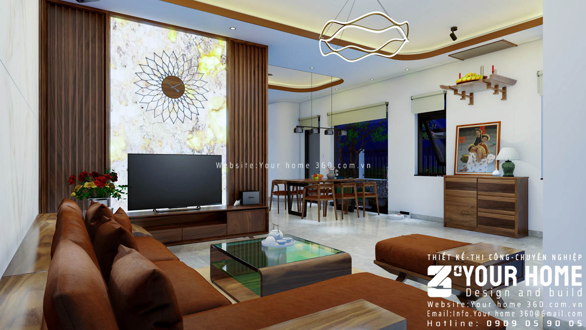 thiết kế nhà cấp 4 mái lệch sân vườn tại Ninh Thuận