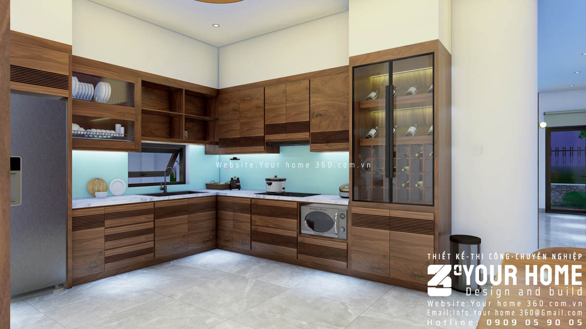 thiết kế nhà cấp 4 mái lệch sân vườn tại Ninh Thuận