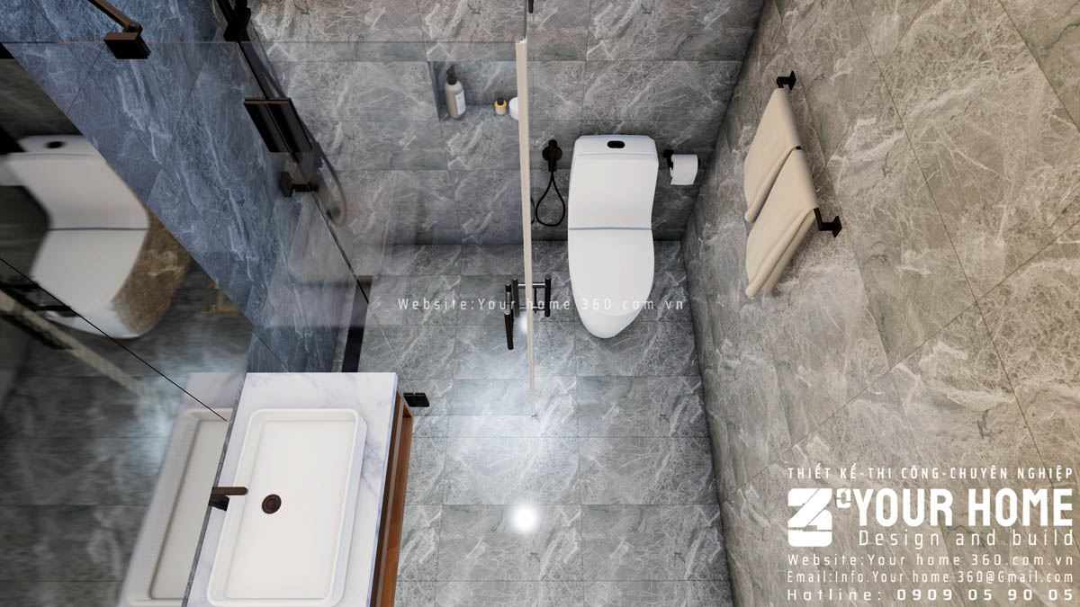 thiết kế nhà cấp 4 mái lệch sân vườn tại Ninh Thuận